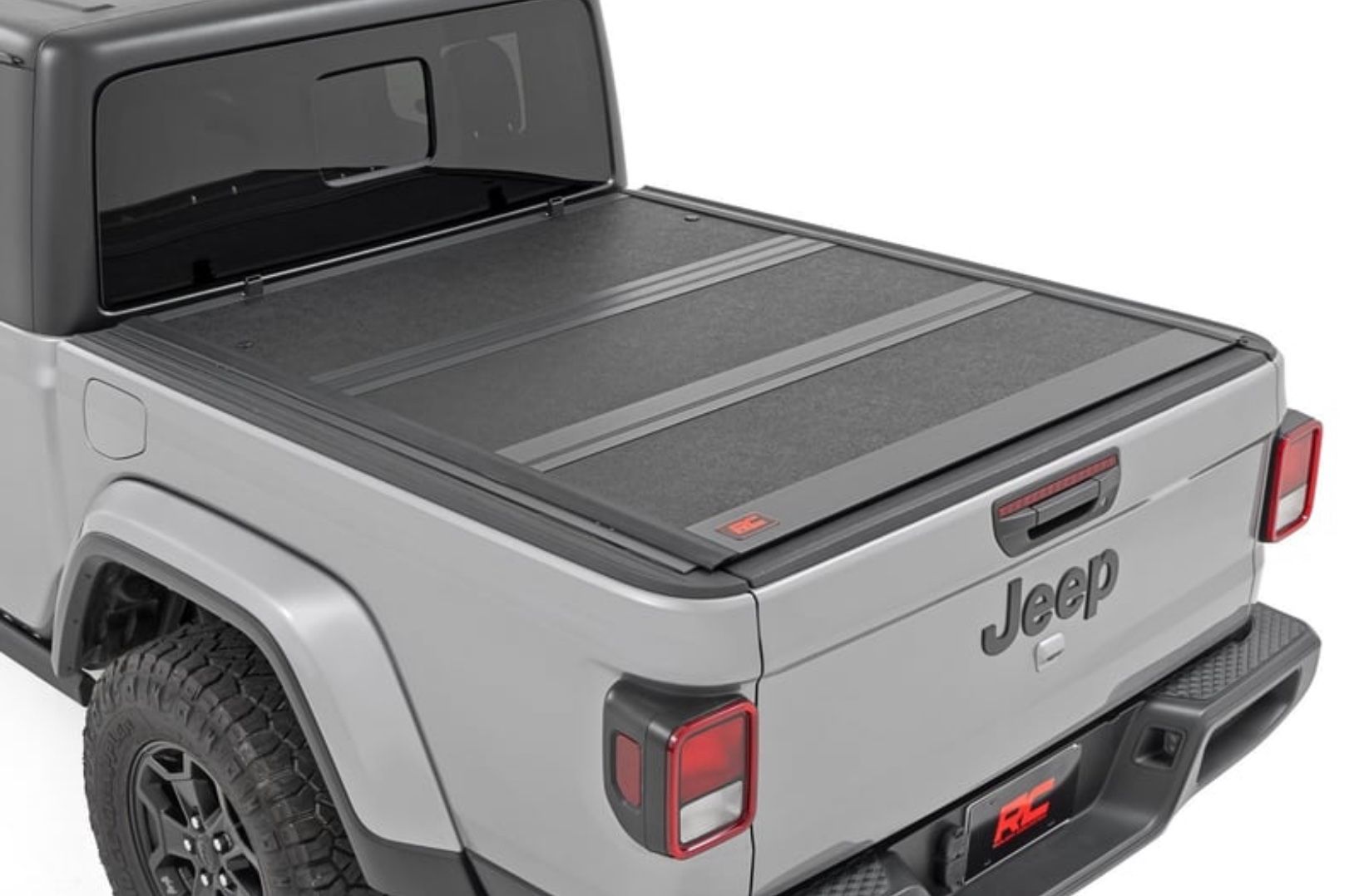 Rough Country Hard Tri-Fold Flip Up Bed Cover 5' Bed | Jeep Gladiator JT 4WD (2020-2025)