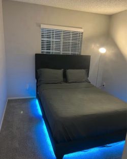 Queen Bed Frame with mattress