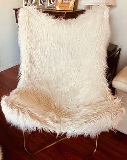 Furry White Chair