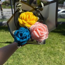 Mothers Days Handmade Crochet Roses