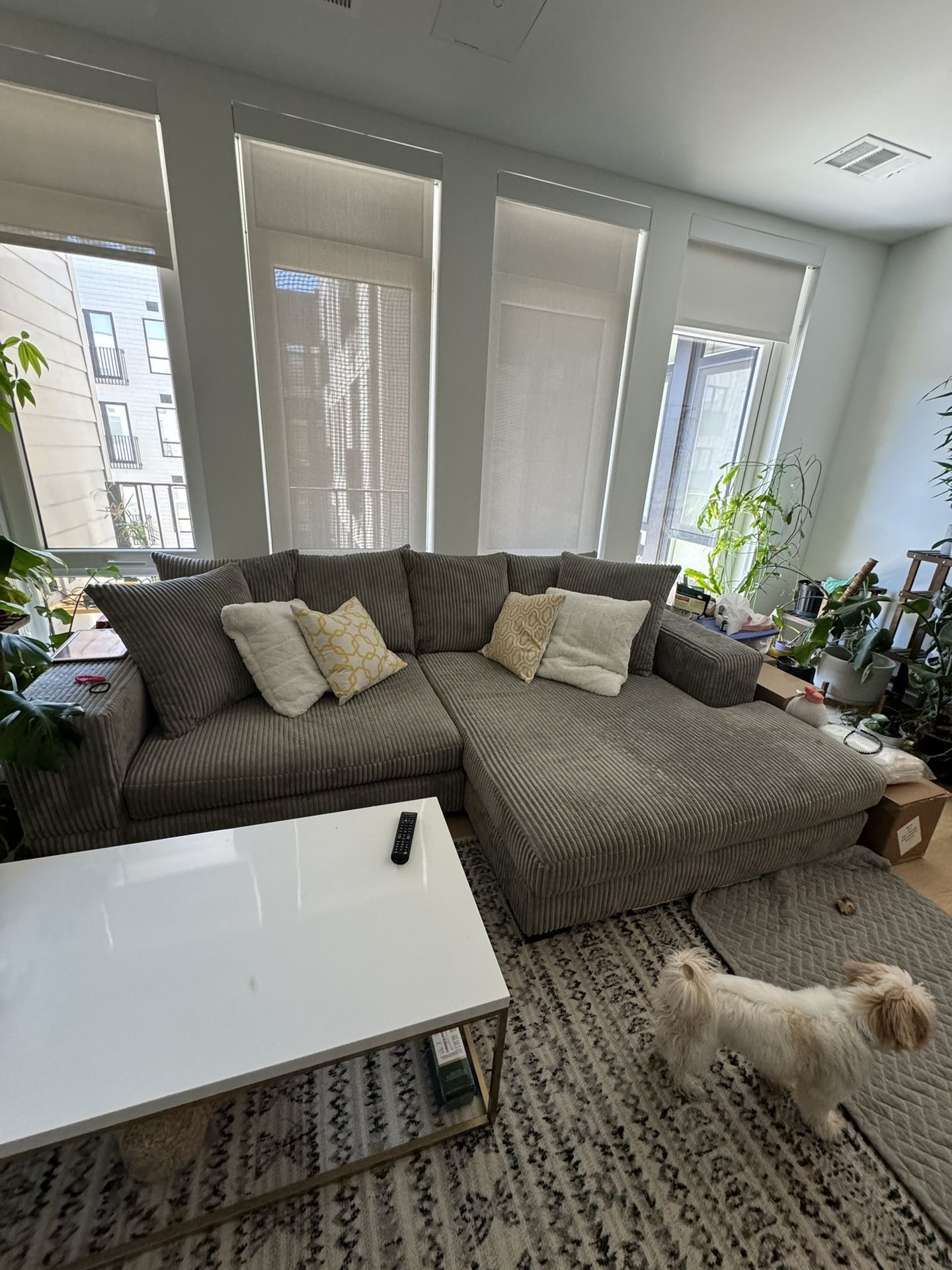 Luxe 108" Corduroy Sectional