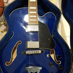 Ibanez blue guitar excellent condition