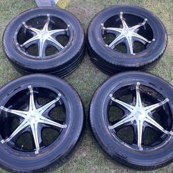 20in Forte Truck Wheels 6x5.5 (6x139.7) CHEVY SILVERADO GMC SIERRA NISSAN TITAN TOYOTA TACOMA