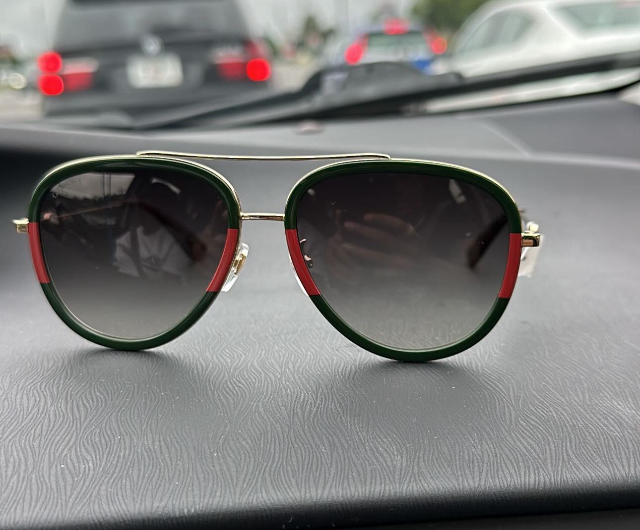 Green And Red Gucci Aviators