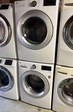 🍂SET WASHER AND DRYER LG WHITE🍂✔️STACKABLE-SIDE BY SIDE✔️🆓️FREE DELIVERY🆓️
