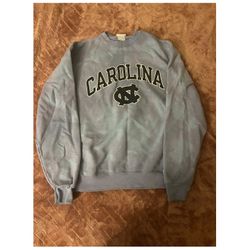 Blue and white North Carolina Tar Heels crewneck sweatshirt