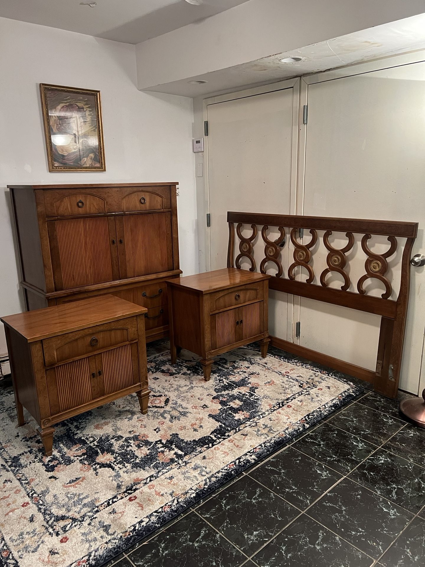 Mid-Century Bedroom Set (Dresser, Nightstands & Headboard Delivery Extra