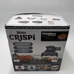 Ninja CRISPi Portable Cooking System Air Fryer Glass Containers Complete Tested MINT