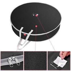 30in Wreath Storage Box Christmas Wreath Container Round Zipper Bag, Black  – Home Organizer - Independence Day Sale