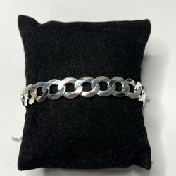 925 Sterling Silver Cuban link Men’s Bracelet size 9”
