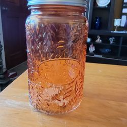 #NEW BEAUTIFUL 32 OZ  GLASS MASON JAR