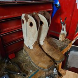 Justin Stampede Work Boots 9.5