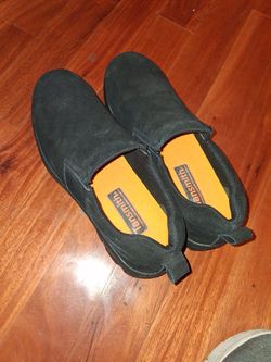 Men's Black Suede Loafers. Sz 12, NEW