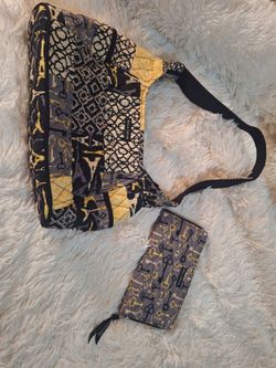 Bella Taylor Quilted Tote Bag and Wallet Set