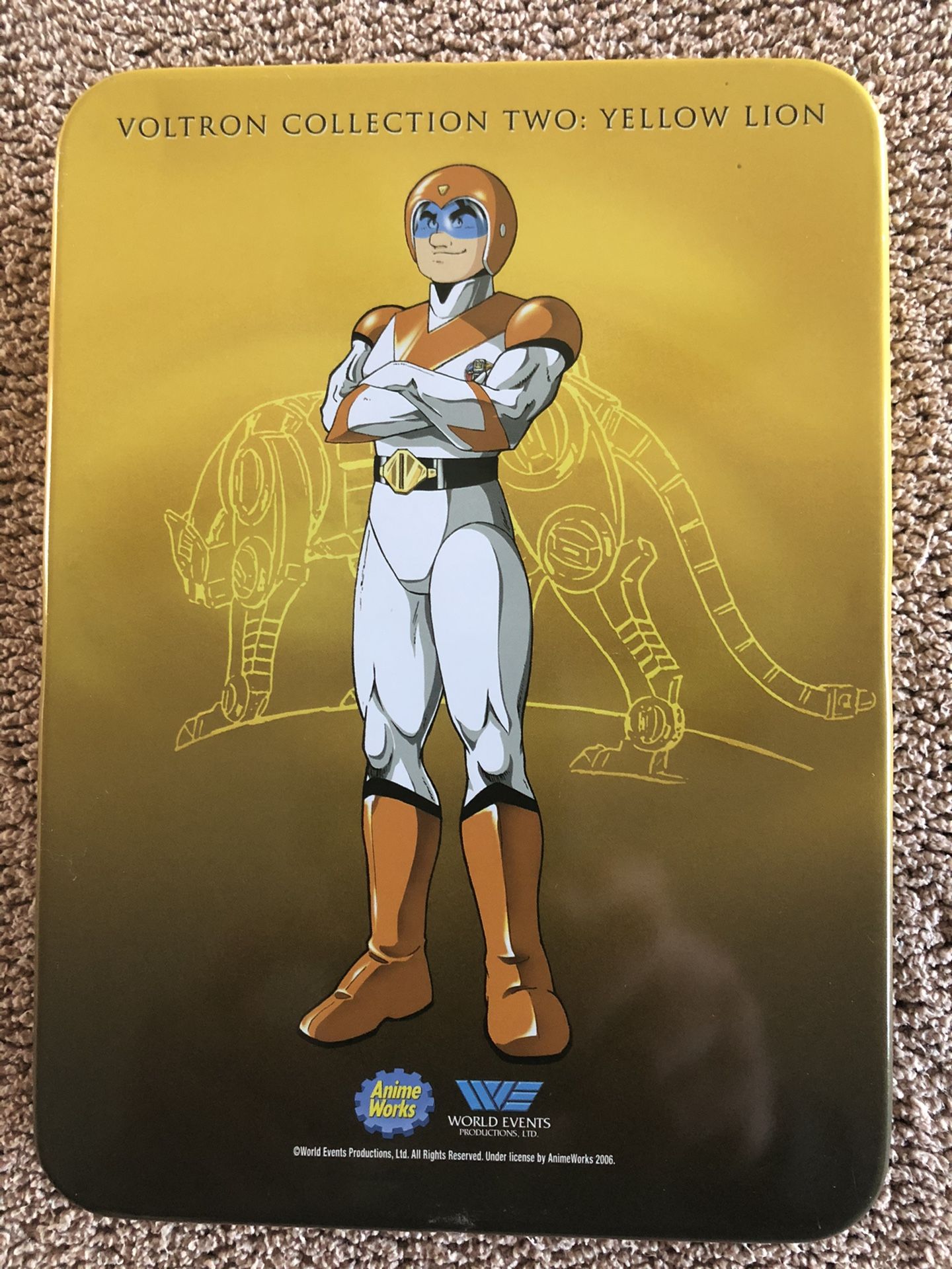 New never played voltron yellow edition dvds in rare collectible tin