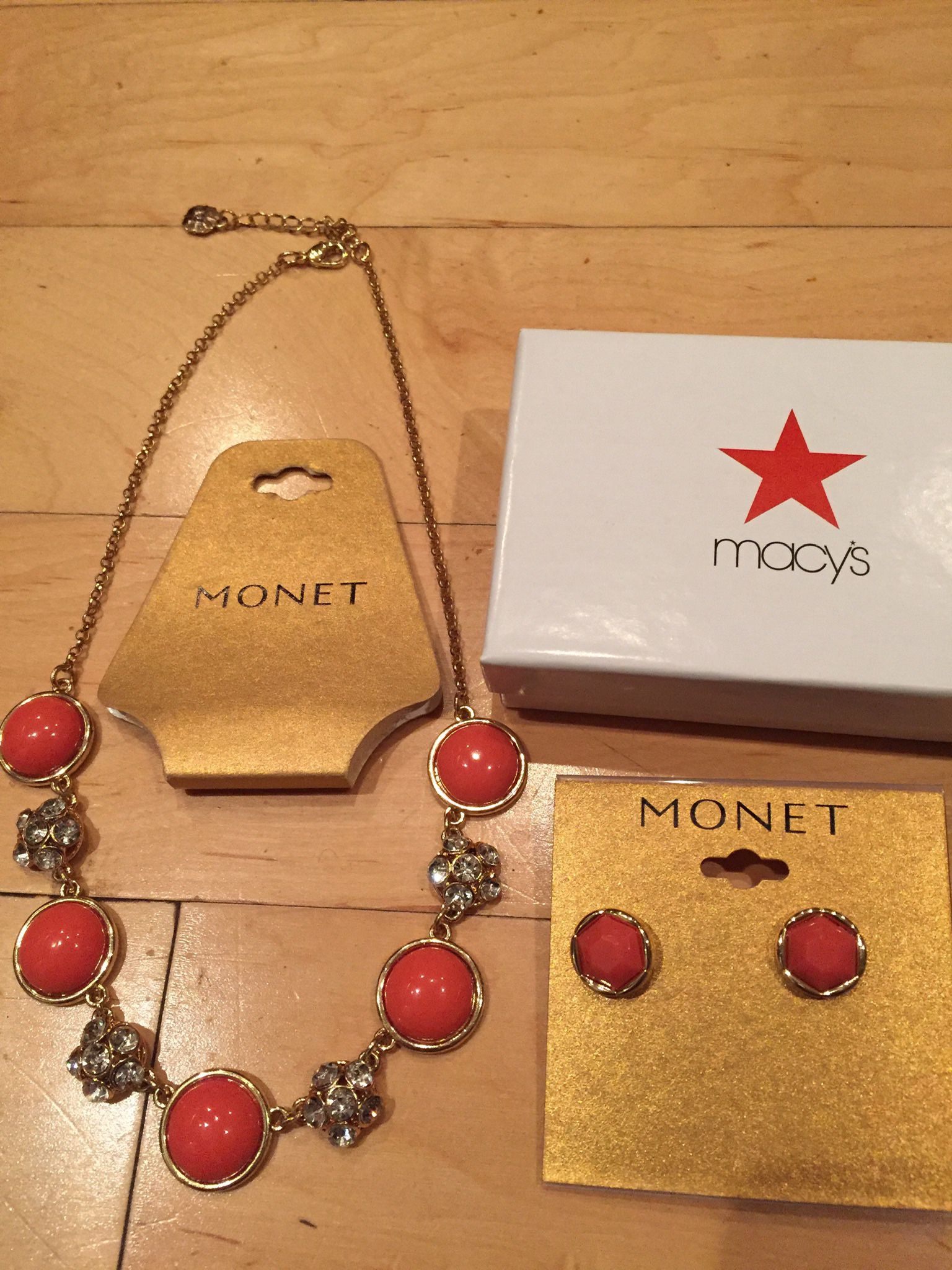 MONET NECKLACE AND EARRINGS NEW 