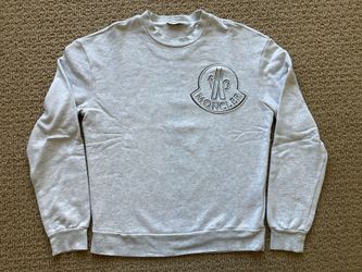Moncler Logo Grey Crewneck Sweater