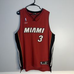 Vintage Reebok Miami Heat Basketball Jersey Mens Large Red Dwyane Wade 