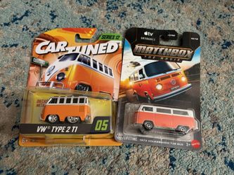 Cartooned and matchbox Volkswagen lot