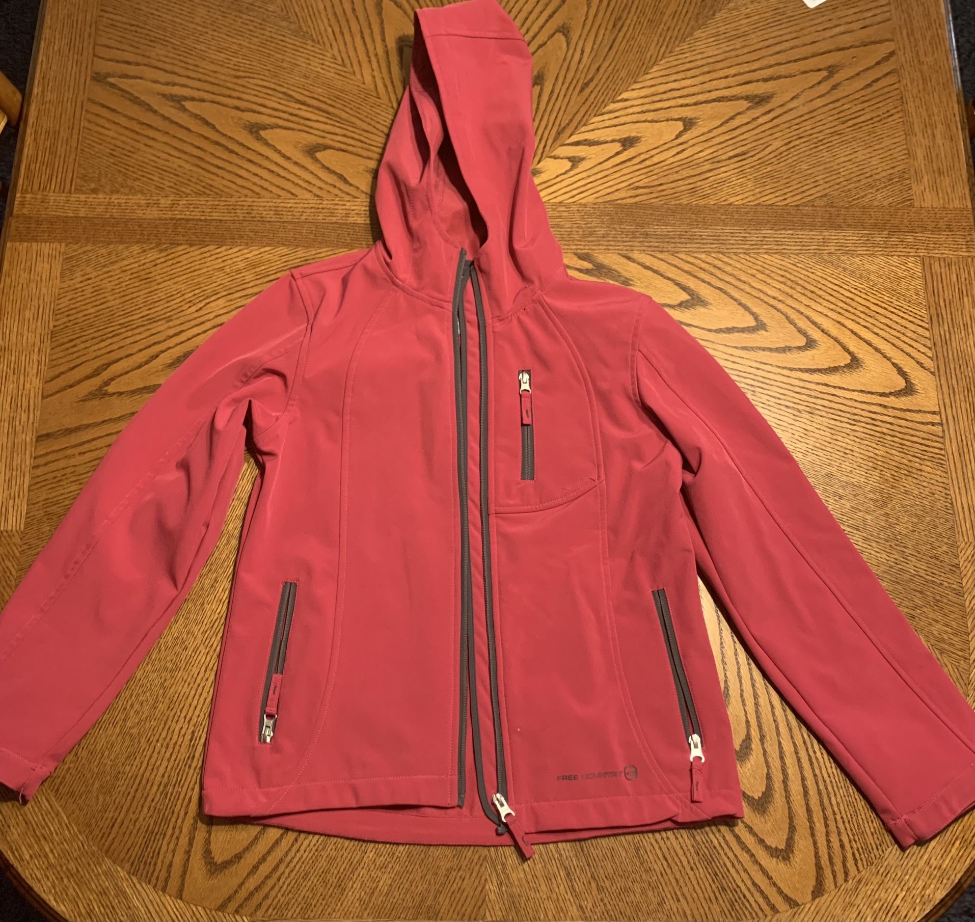 Pink and Grey Medium Rain/windbreaker Jacket