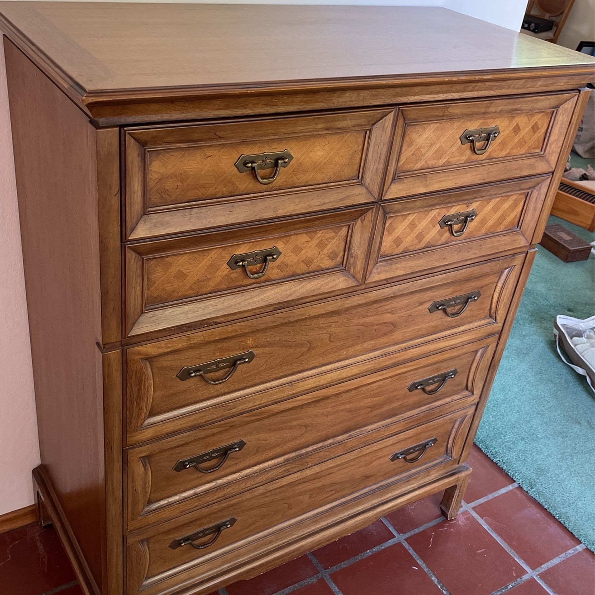 Antique Thomasville Five Drawer Dresser