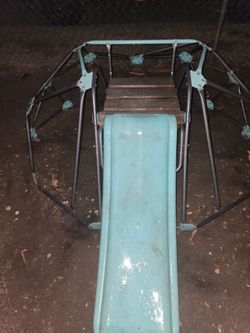 Jungle gym with slide