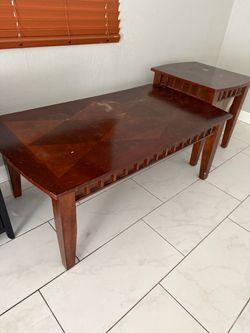 Wood Coffee Table and End Table Set