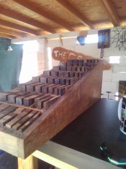 Antique Lithograph Printing Furniture 