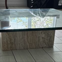 Glass and Marble coffee table