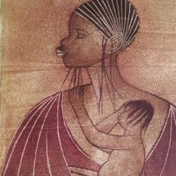 Tataa Nshue - Sand & Acrylic paint