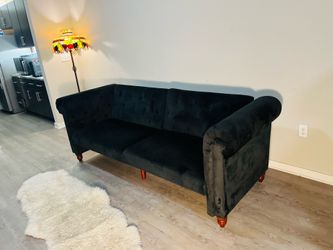 Velvety Futon Sofa Couch (FREE DELIVERY)