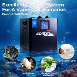 130#79 Gallon Aquarium Chiller,1/3 HP Water Chiller for Hydroponics,Chiller for Saltwater & Freshwater Fish Tank, Hydroponics Cooling System with Pump