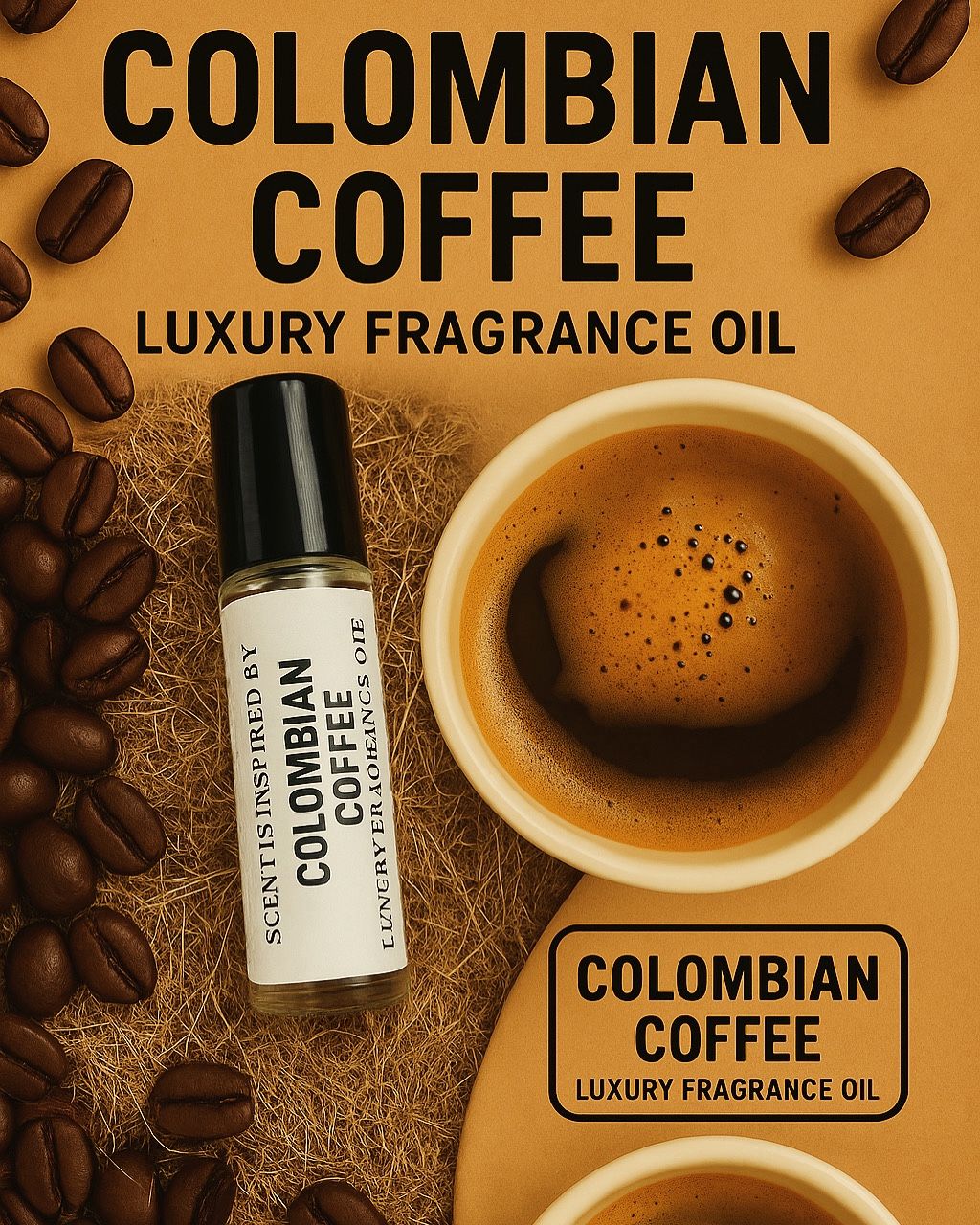 ☕✨ Colombian Coffee Perfume Oil – 10ml Roll-On ✨☕ Indulge your senses in the rich, aromatic embrace of freshly brewed Colombian coffee. This luxuriou