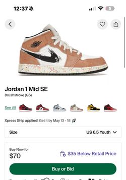 Jordan 1 Mid SE - 6.5Y
