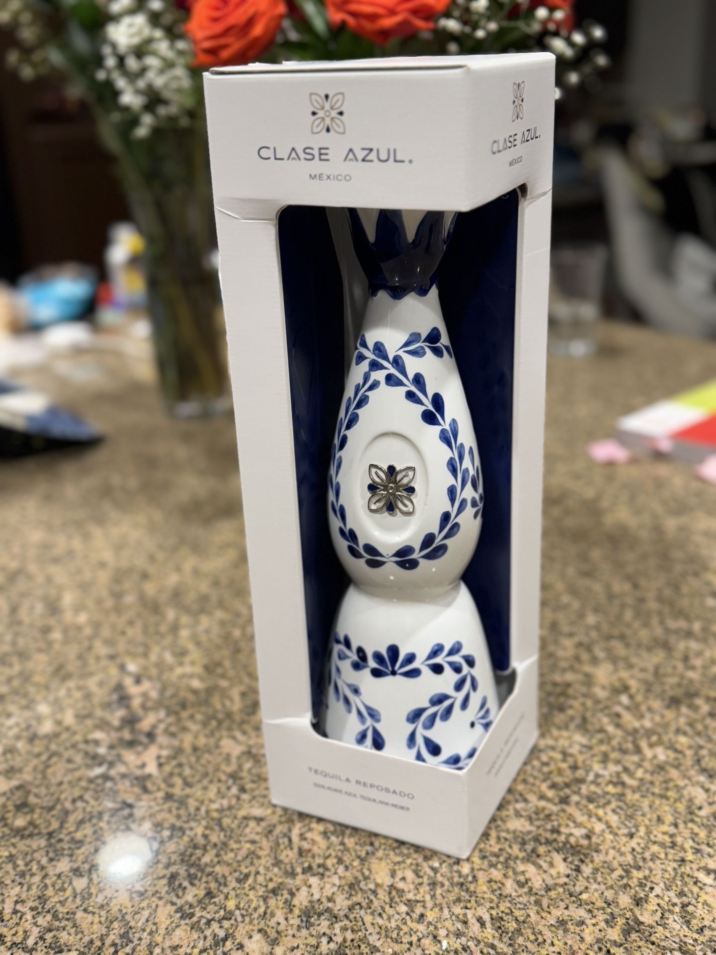Clase Azul Reposado Tequila Bottle Hand Made Ceramic Empty Arts And Crafts Collectors 750ml
