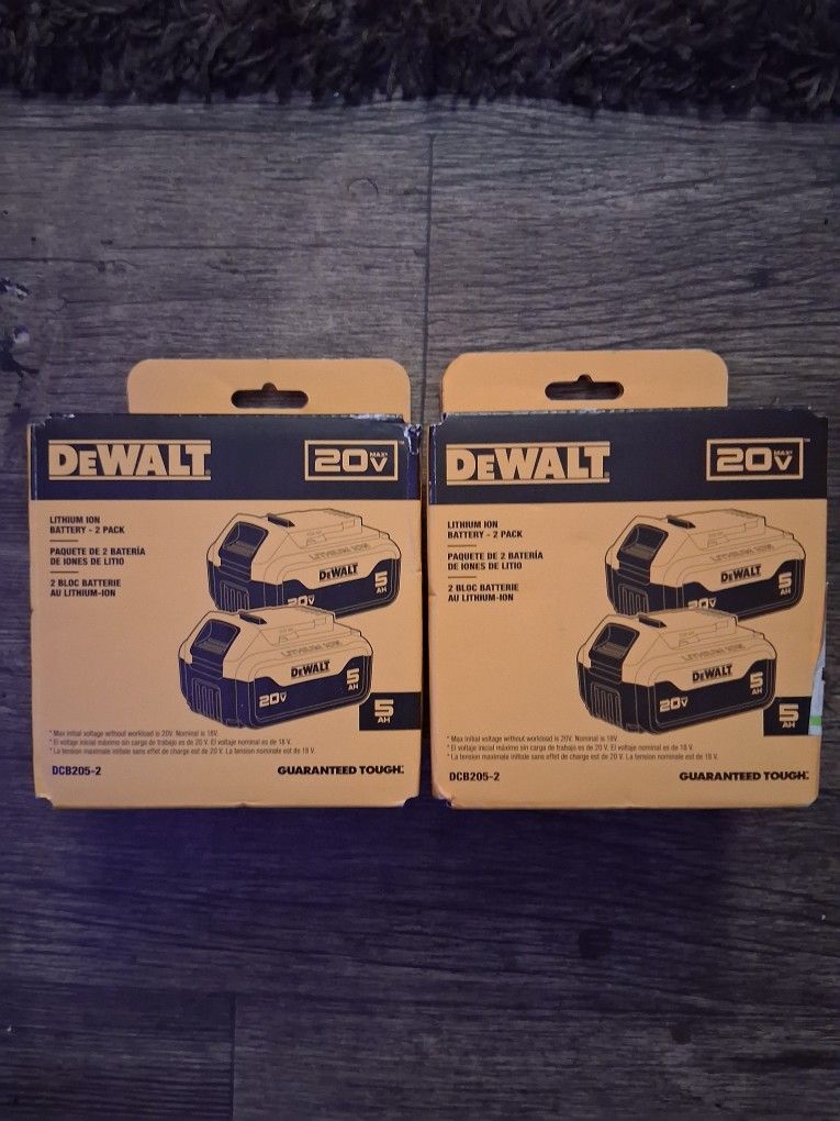 DEWALT 20V MAX 5Ah BATTERIES!