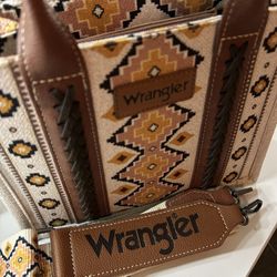 WRANGLER Aztec Tote Bag Brown