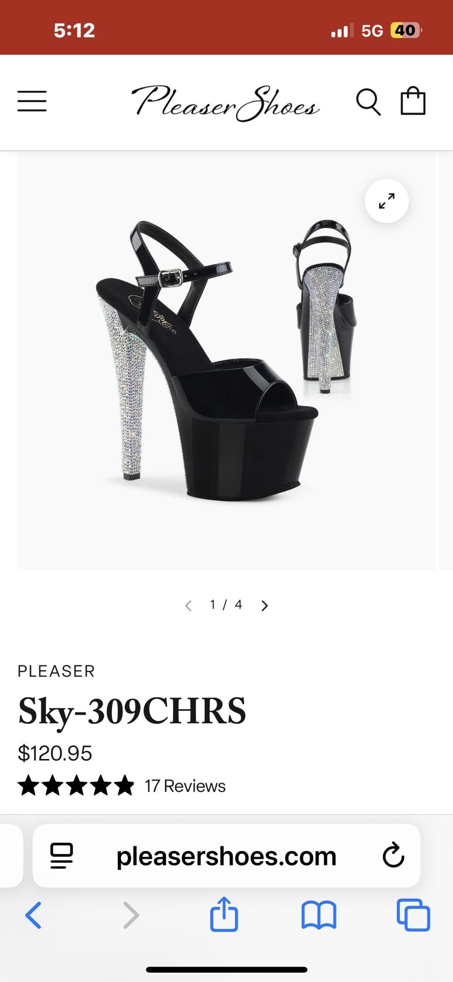 Pleaser Black High Heels