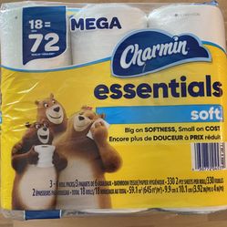 Charmin Essentials 18 pack Mega roll toilet paper 2 for $24