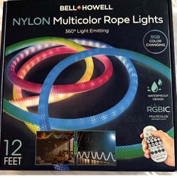 Bell + Howell 12ft LED Rope Lights – Color Changing – New