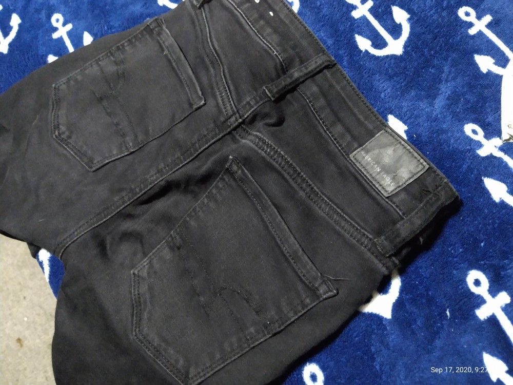 American Eagle black jeans size 0