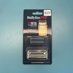 BaByliss Pro FxRF2G Replacement Foil Head And 2 Cutters Gold. Brand New
