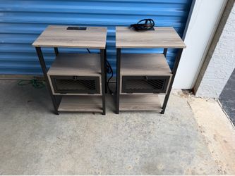 Side tables with power outlets