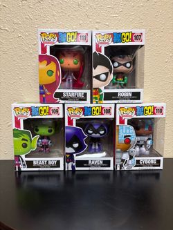 Funko Pop Teen Titans Go Complete Set of 5
