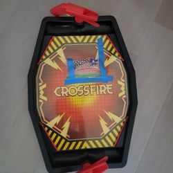 Vintage 1987 Crossfire Board Game by Milton Bradley w/35 Steel Balls & 2 Pucks