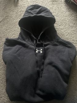 Under Armour Black Fleece Pullover Hoodie Size Large