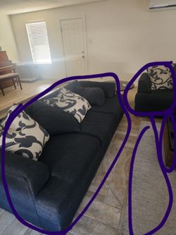 2 Navy blue couches WILLING TO NEGOTIATE
