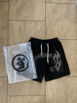 Hellstar Washed Black and Grey Shorts 