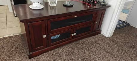 Wood Media Table Console