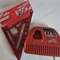 Milwaukee M12 Charger + 7" Rafter Square Combo Lot Tool Set